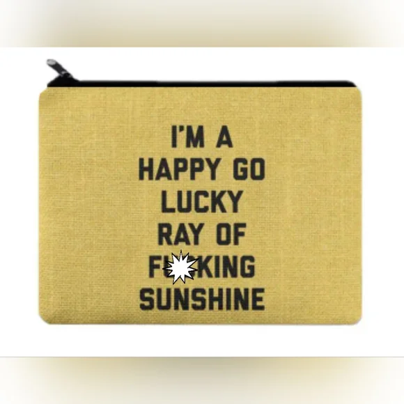Funny Quote Carry-All Pouch Zipper Bag Storage,Cosmetic, Canvas, Pencil - Picture 1 of 3